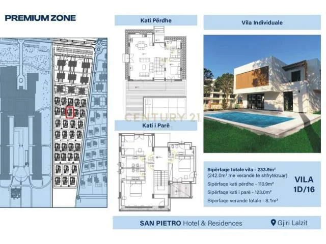 Durres, shes Vile ne plazh 2 Katshe 500 m² 890.000 Euro (San Pietro, Gjiri i Lalezit)