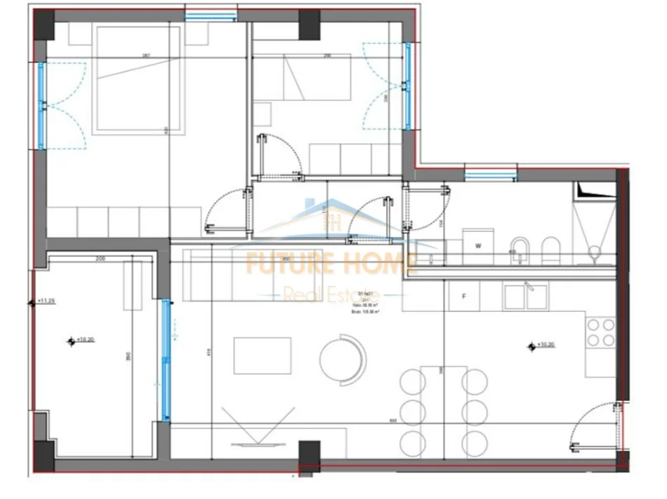 Dhermi - Palase, shitet apartament 2+1 Kati 3, 106 m² 285.336 € (DHERMI , DRIMADHE)