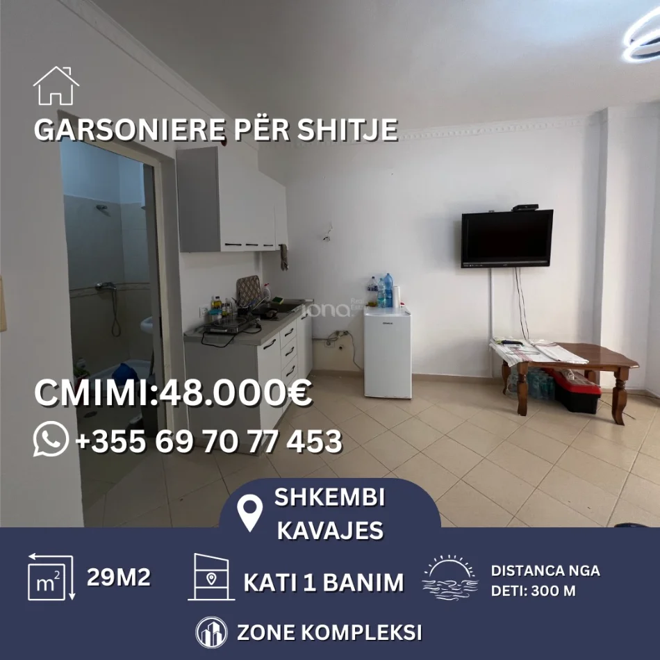 Golem, shitet garsonier Studio Kati 1, 29 m² 48.000 € 