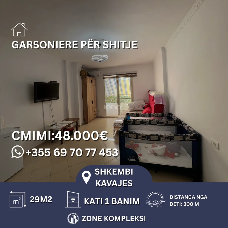 Golem, shitet garsonier Studio Kati 1, 29 m² 48.000 € 
