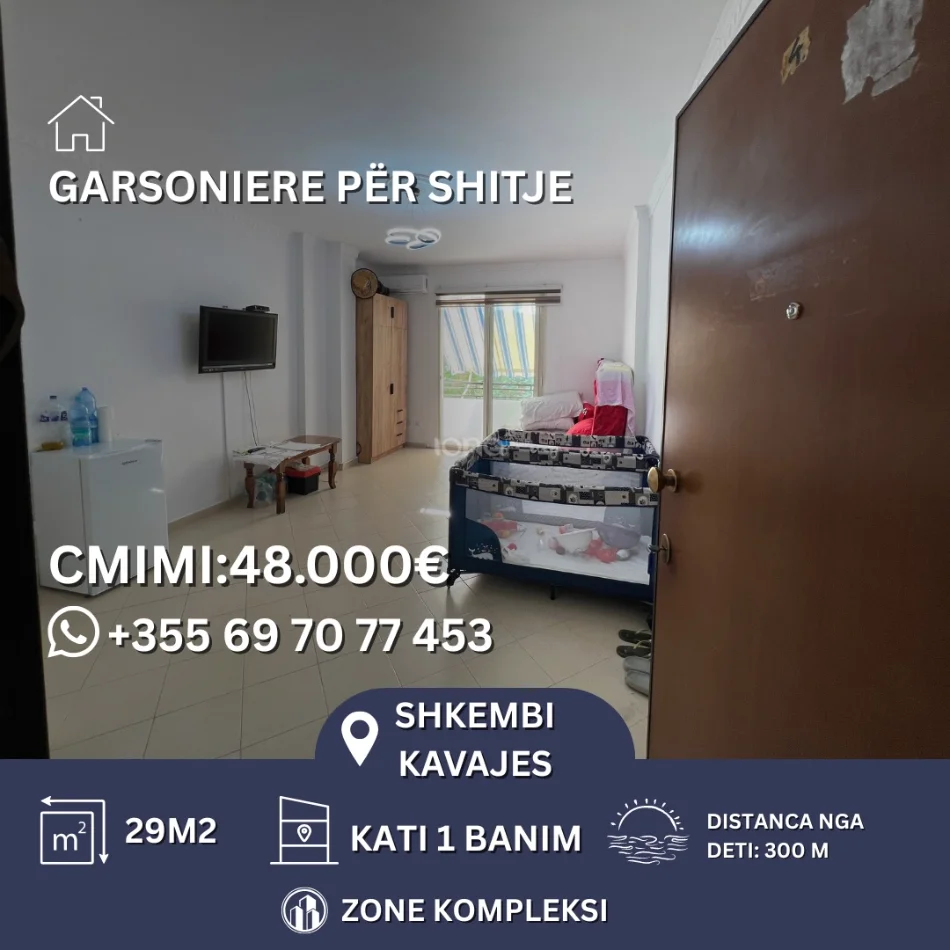 Golem, shitet garsonier Studio Kati 1, 29 m² 48.000 € 