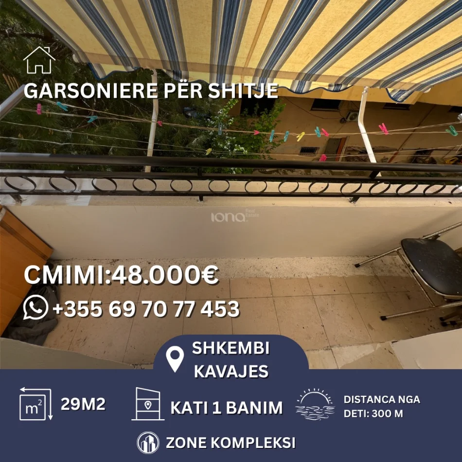 Golem, shitet garsonier Studio Kati 1, 29 m² 48.000 € 