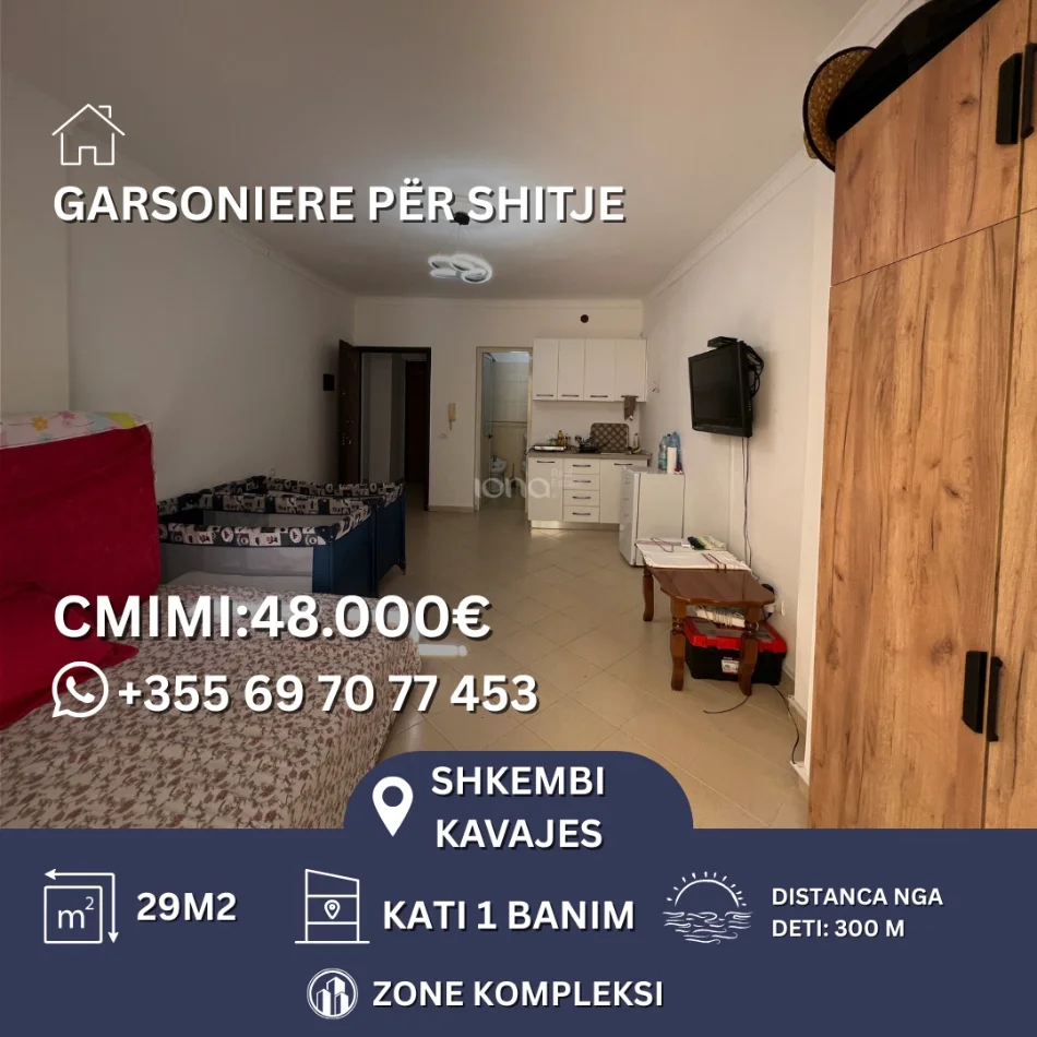 Golem, shitet garsonier Studio Kati 1, 29 m² 48.000 € 