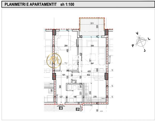 Tirane, shitet apartament 1+1 Kati 5, 67 m² 112,000 € (Laprake)