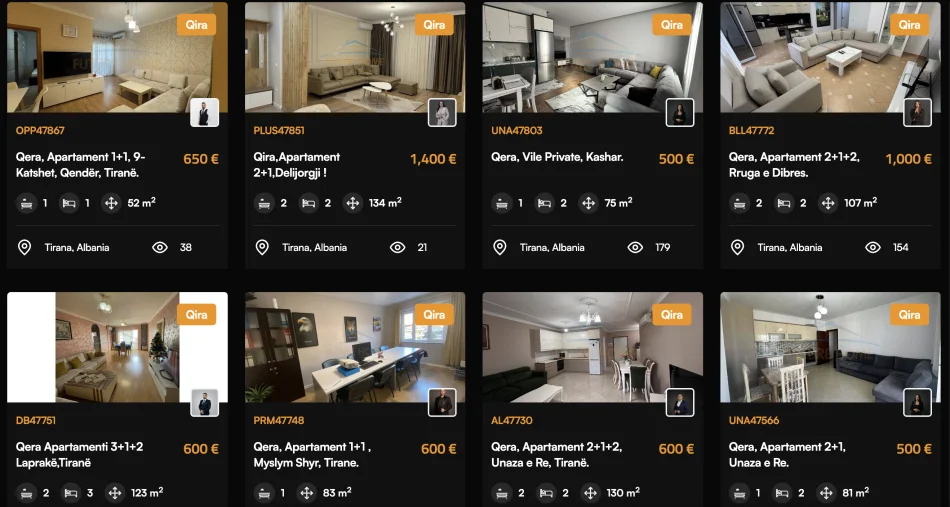 Tirane, jepet me qera apartament 1+1 Kati 3, 88 m² 500 € (Tirane)