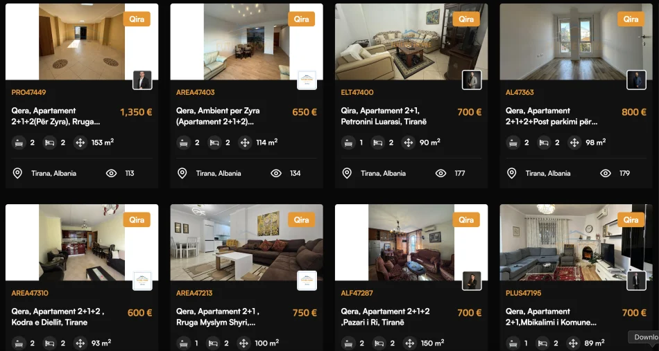 Tirane, jepet me qera apartament 1+1 Kati 3, 88 m² 500 € (Tirane)