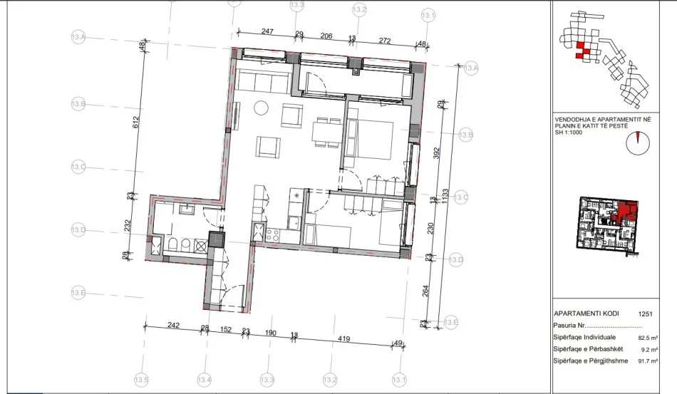 Tirane, shitet apartament 1+1 Kati 5, 917 m² 149.000 € 