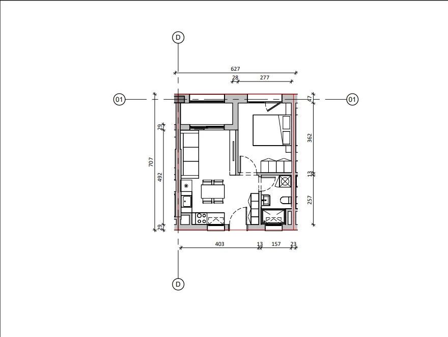 Shqiperi, shitet apartament 1+1 Kati 2, 52 m² 99.000 € (ALI DEMI TIRANE)