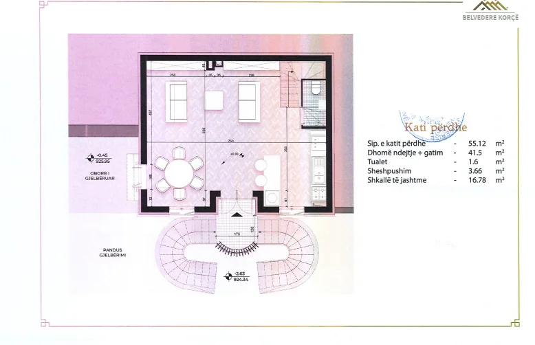 Korce, jepet me qera Vile 3 Katshe , 481 m² 355.960 € (Vila Belvedere tek mali I thate)