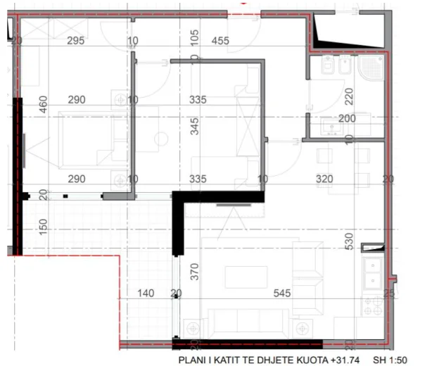 Lezhe, shitet apartament 2+1+Ballkon Kati 10, 89 m² 112.250 € (Shengjin, Lezhe)
