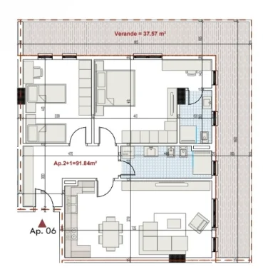 Tirane, shitet apartament 2+1+Ballkon Kati 0, 106 m² 118.640 € (Paskuqan)