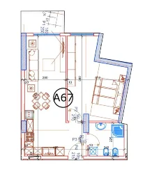 Tirane, shitet apartament 1+1+Ballkon Kati 7, 69 m² 83.100 € (Paskuqan)