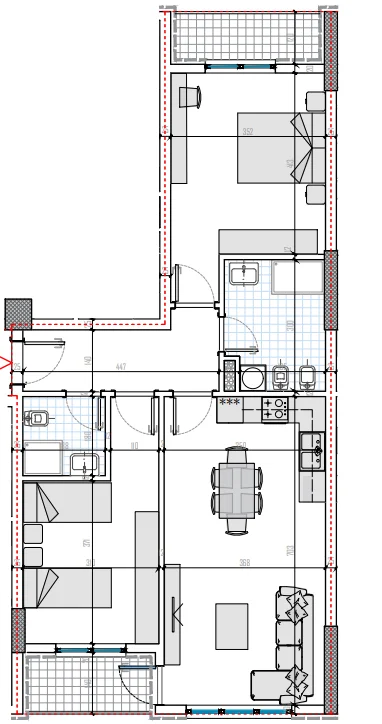 Tirane, shitet apartament 2+1 Kati 3, 103 m² 98.468 € (univers city)