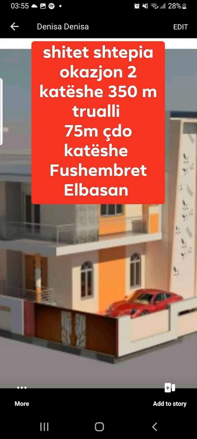 Elbasan, shes Vile 2+1+A+BLK, 2 Katshe, 80.000 Euro (Fushe mbreti)