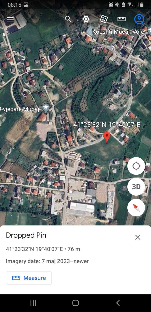 Tirane, Vore shitet toke siperfaqe 1000-4000m2