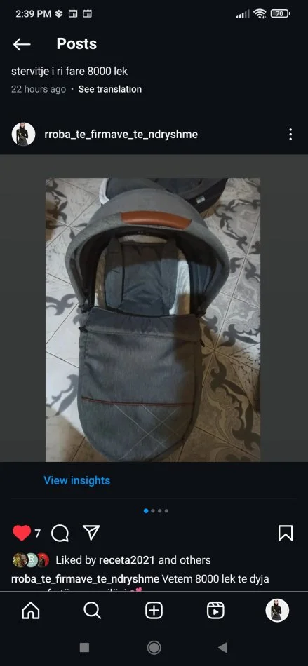 Tirane, shes Portbebe dhe krevat bebi 70 mi lek