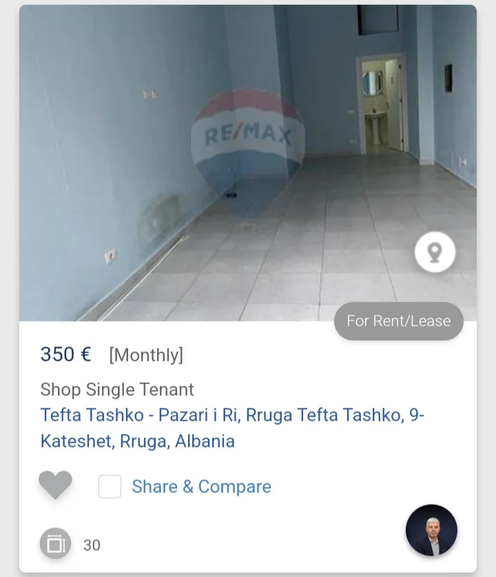 Tirane, jepet me qera zyre Kati 0, 30 m² 350 € (Pazari i Ri rruga Tefta Tashko)