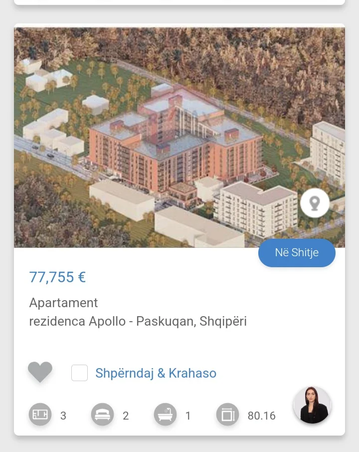 Tirane, shitet apartament 2+1 Kati 2, 81 m² 77.756 € (Paskuqan)