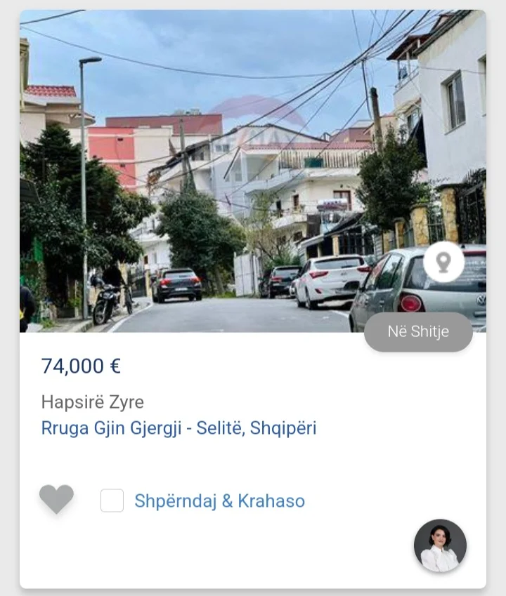 Tirane, shitet dyqan Kati 0, 33 m² 74.000 € (Selite)