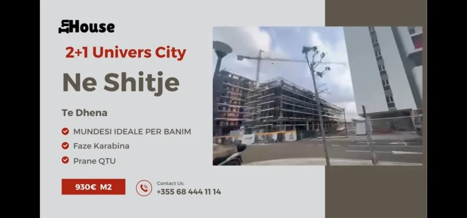 Tirane, shitet apartament 2+1 Kati 3, 92 m² 85.560 € (Qtu)