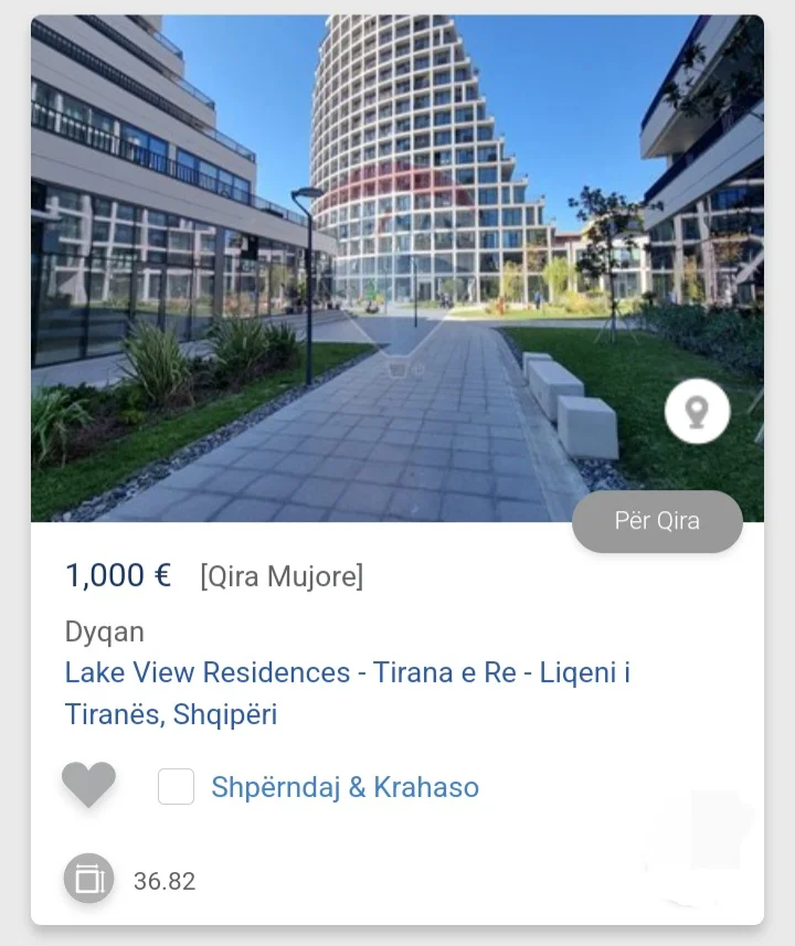 Tirane, jepet me qera ambjent biznesi Kati 0, 35 m² 1.000 € (Lake View)