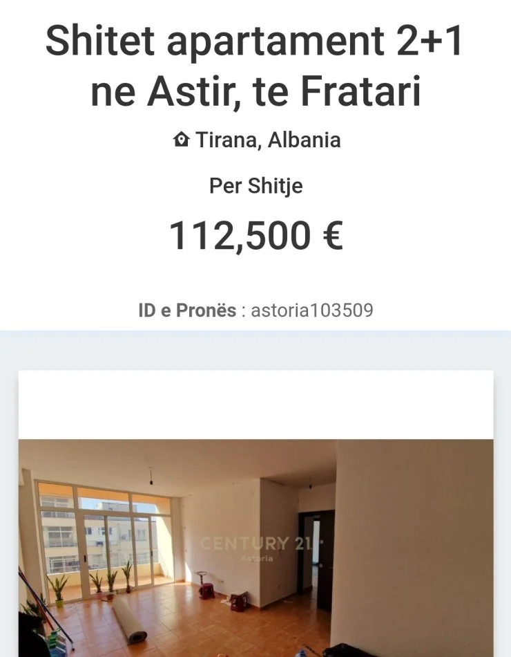 Tirane, shitet apartament 2+1 Kati 7, 90 m² 112.500 € 