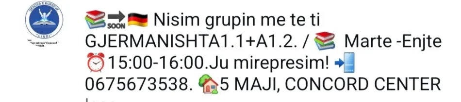 Tirane, kurse gjuhe gjermanisht Gjermanisht