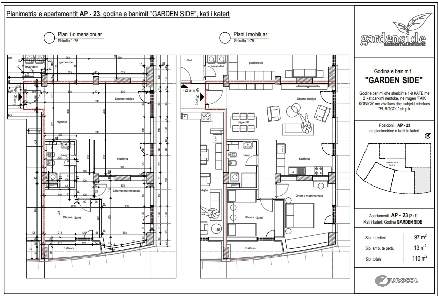 Tirane, jepet me qera Kati 4, 110 m² 1.199 € (Faik Konica)