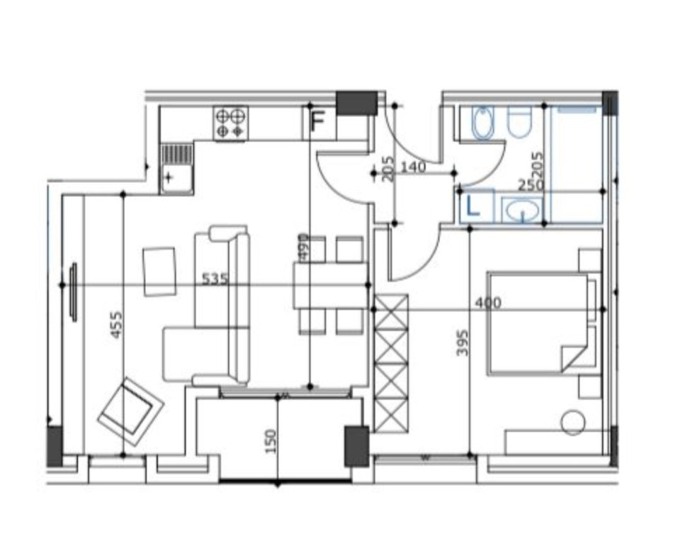 Tirane, shes apartament 1+1+Ballkon Kati 2, 73 m² 135.000 € (Bulevardi Ri)