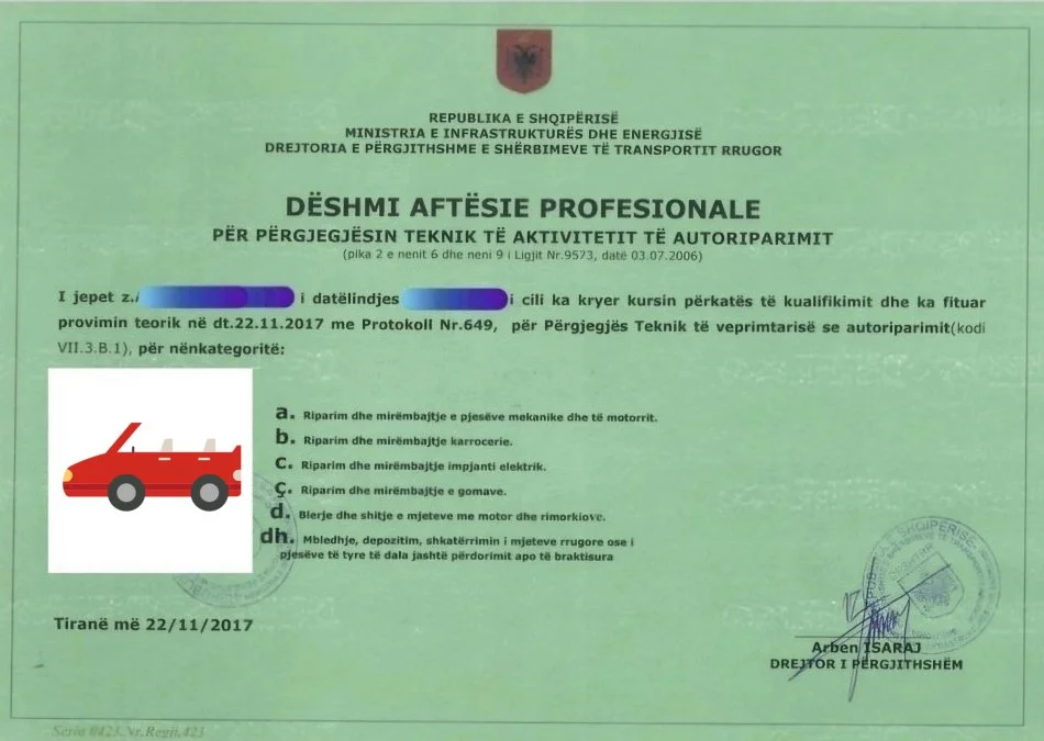 Durres, ofroj Inxhinier servisi mekanik, Drejtus Teknik Inxhinjer mekanik