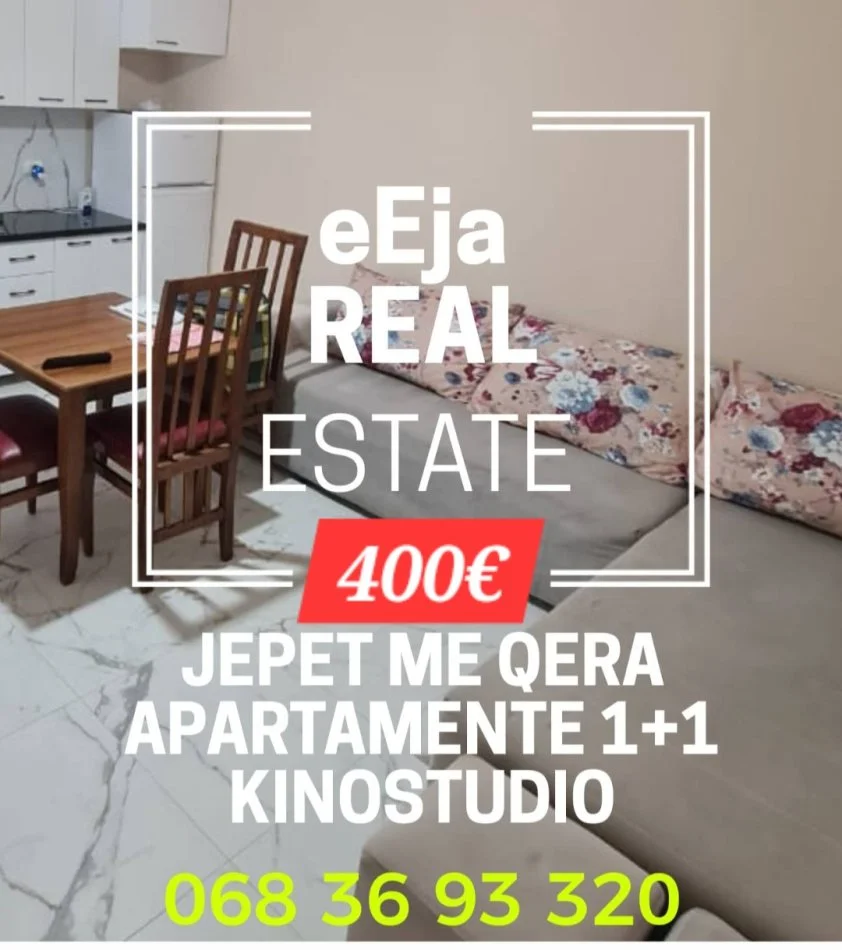 Tirane, jepet me qera apartament 1+1+Ballkon Kati 2, 70 m² 400 € (Kinostudio)
