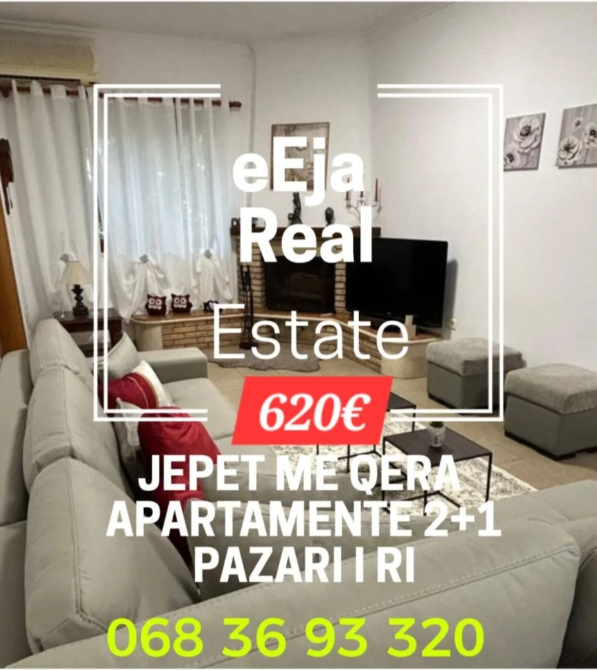 Tirane, jepet me qera apartament 2+1+Ballkon Kati 3, 90 m² 620 € (Pazari I ri)