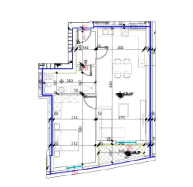 Tirane, shitet apartament 1+1+Ballkon Kati 8, 85 m² 181.500 € (Ali Demi)