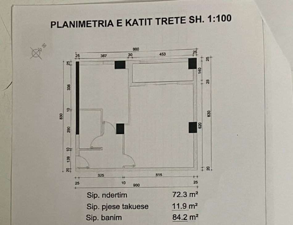 Tirane, shitet apartament 1+1+Aneks+Ballkon Kati 4, 84 m² 102.000 € (yzberisht)