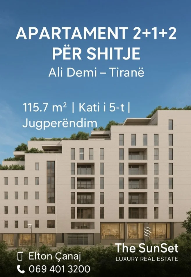 Tirane, shitet apartament 2+1+Ballkon Kati 5, 115 m² 185.120 € (Rruga Zhegu Ali Dem)