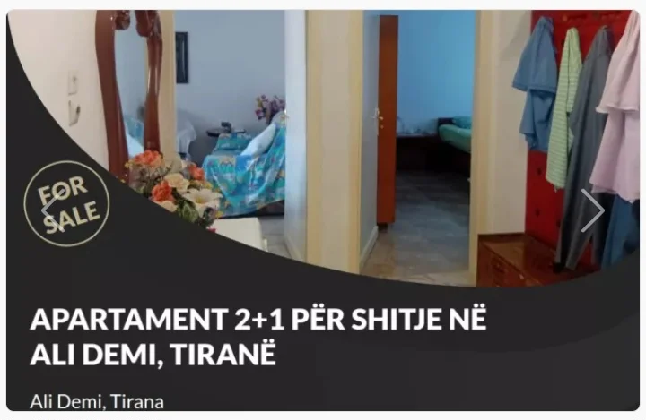 Tirane, shitet apartament 2+1+Ballkon Kati 5, 70 m² 115.000 € (Fusha Ali Demit)