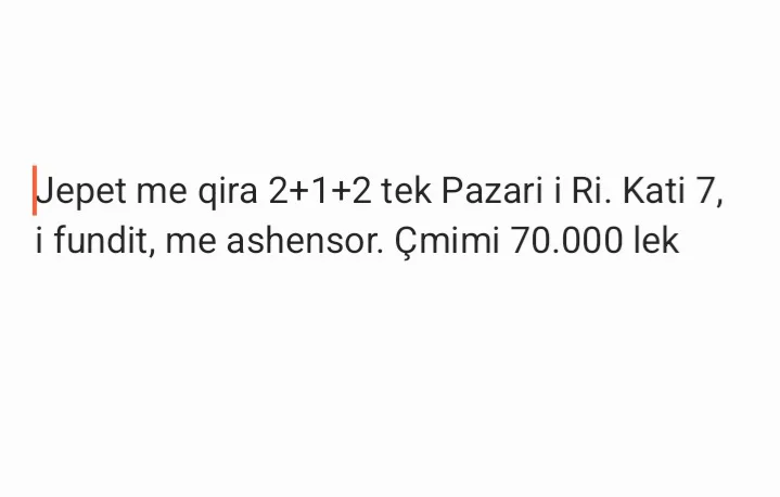 Tirane, jepet me qera apartament 2+1+Ballkon Kati 7, 80 m² 700 € (Pazar Ri)