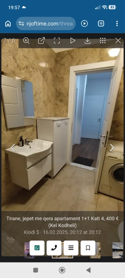 Tirane, jepet me qera 1+1 , 68 m² 450 € 