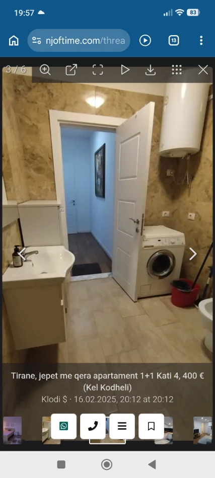 Tirane, jepet me qera 1+1 , 68 m² 450 € 