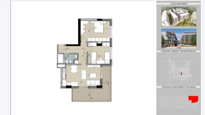 Tirane, shitet apartament 3+1+Ballkon Kati 6, 130 m² 152.145 € (Univer City)
