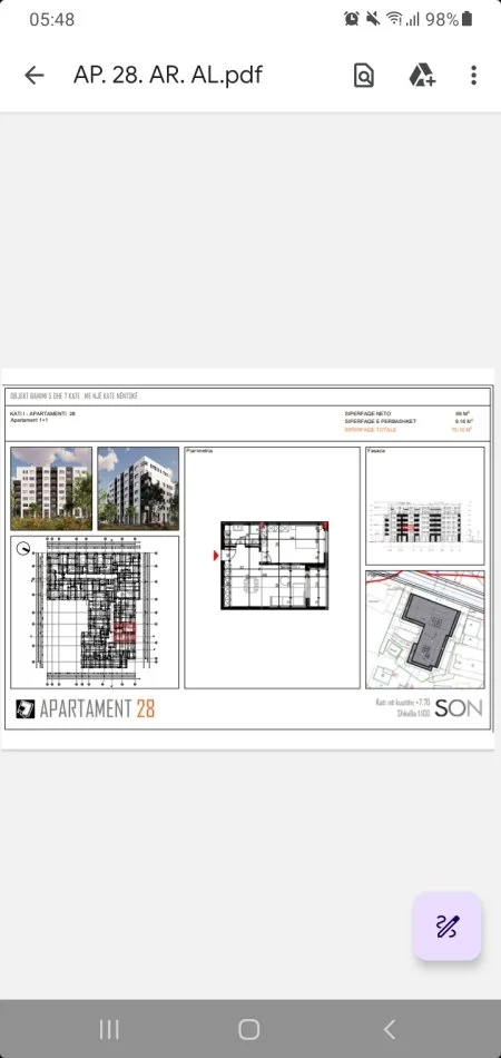 Tirane, shitet apartament 1+1 Kati 3, 75 m² 90.000 € (Platinium2 Paskuqan)