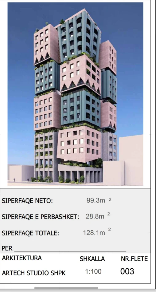 Tirane, shitet apartament 2+1+Aneks+Ballkon Kati 4, 128 m² (21 Dhjetori)