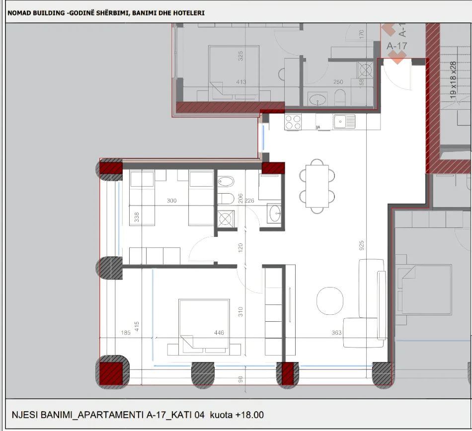 Tirane, shitet apartament 2+1+Aneks+Ballkon Kati 4, 128 m² (21 Dhjetori)