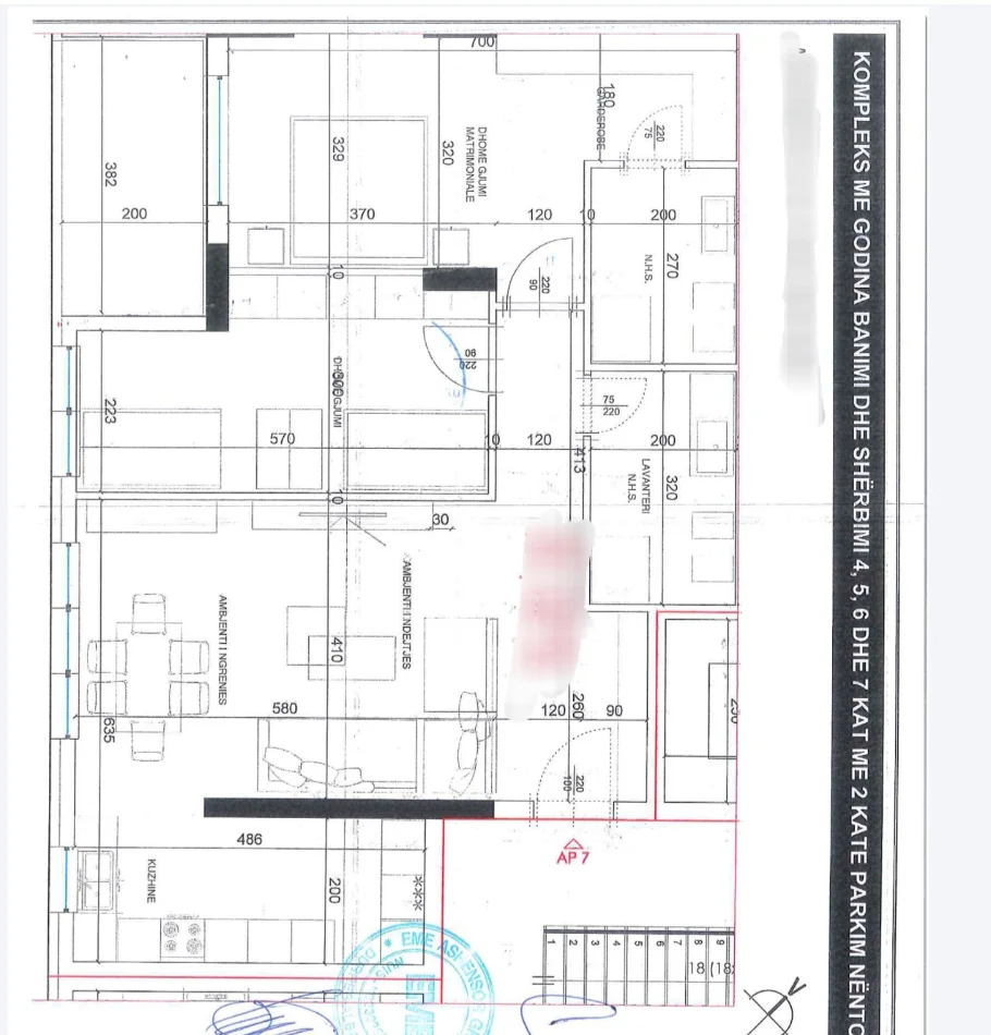 Tirane, shitet apartament 2+1 Kati 3, 133 m² 227.900 € (Rruga e Elbasanit)