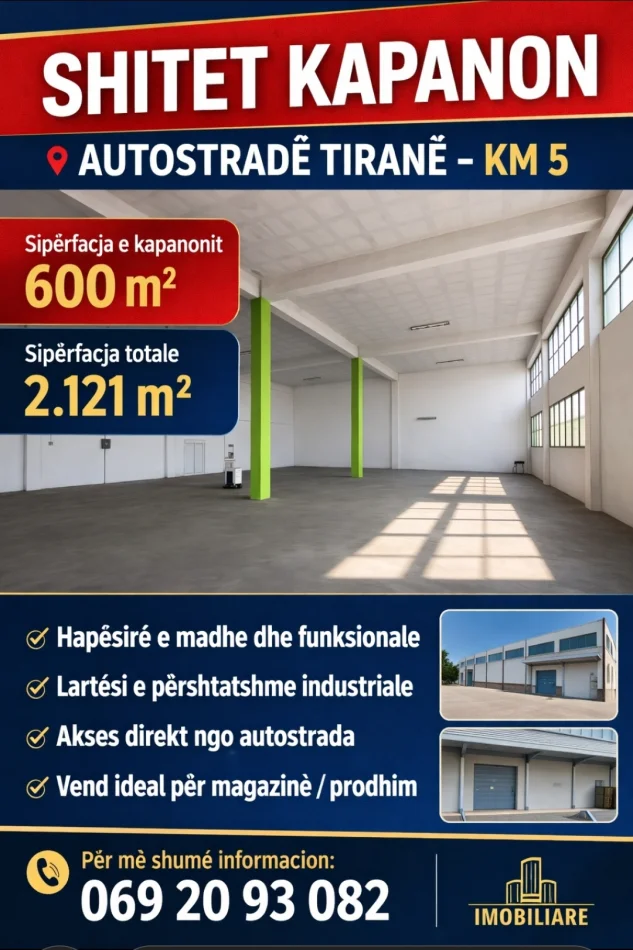 Tirane, shitet apartament 1+1 , 600 m² (Rruga monun 55)