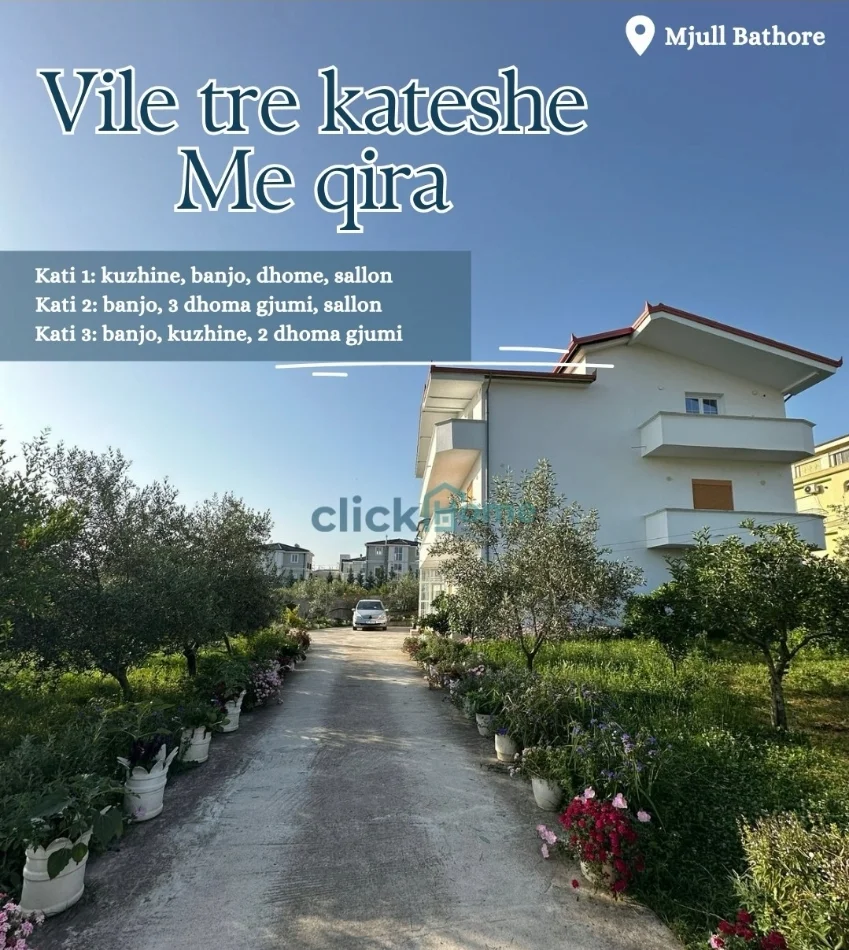 Tirane, shes apartament 3 Katshe Kati 3, 2 m² (Mjull Bathore)