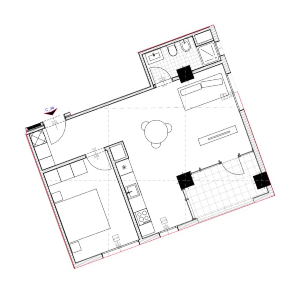 Tirane, shitet apartament 1+1 Kati 7, 73 m² 86.300 € (Astir)