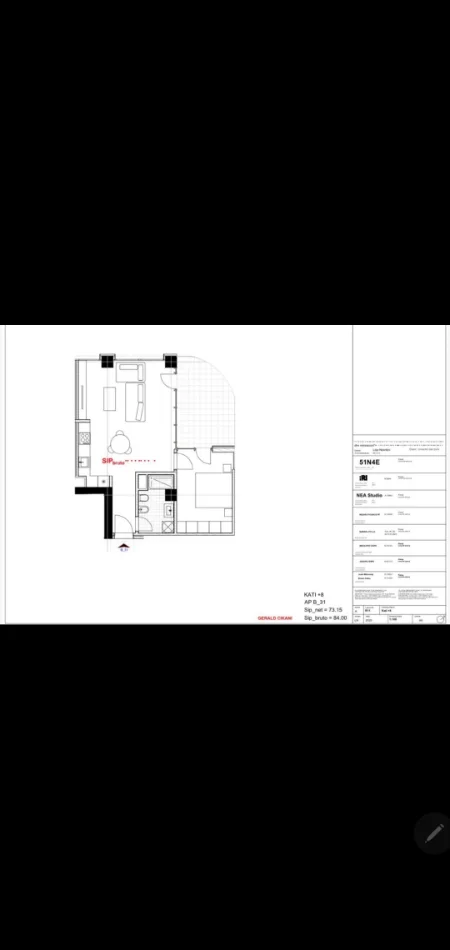 Tirane, shitet apartament 1+1+Aneks+Ballkon Kati 8, 84 m² (River Park Rezidenc)