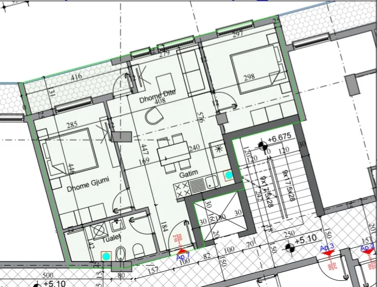 Tirane, shitet 2+1+Ballkon Kati 1, 85 m² 195.500 € (SELVIA)