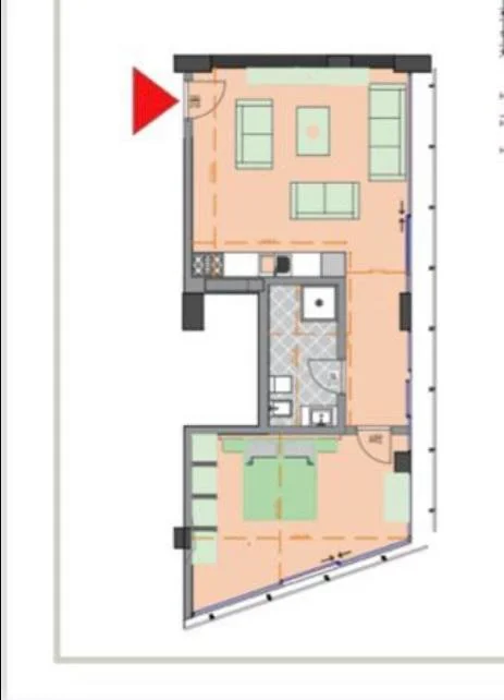Tirane, shitet apartament 1+1+Ballkon Kati 6, 210.000 € 